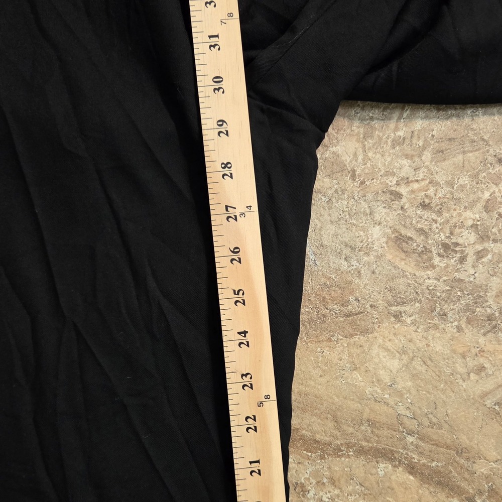 Banana Republic Black Wide Leg Dress Pants Triple Button Waist Trousers Women 4 - Picture 7 of 11